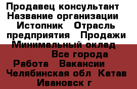 Продавец-консультант › Название организации ­ Истопник › Отрасль предприятия ­ Продажи › Минимальный оклад ­ 60 000 - Все города Работа » Вакансии   . Челябинская обл.,Катав-Ивановск г.